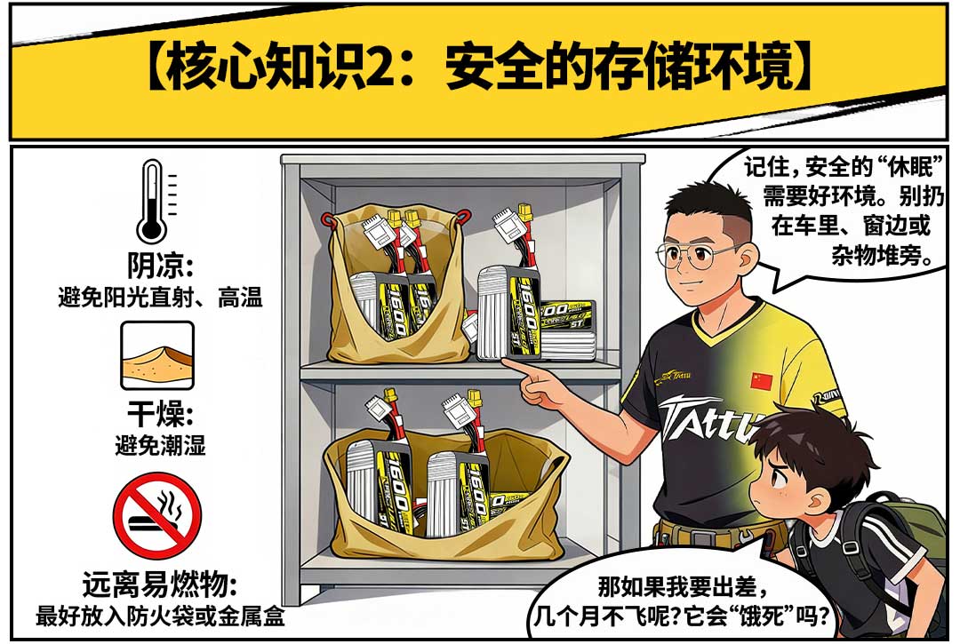 穿越機電池安全的存儲環(huán)境