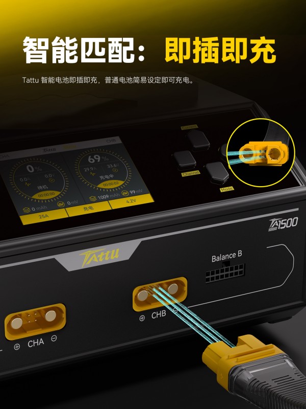 TA1500無人機(jī)電池充電器 智能匹配 即插即充
