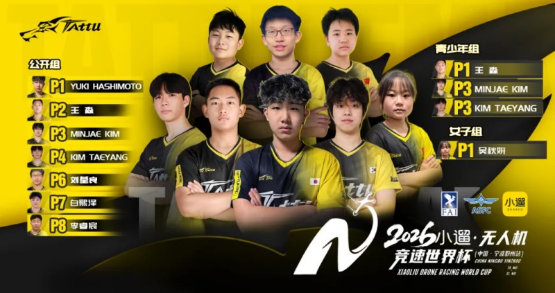 2026小遛·無(wú)人機(jī)競(jìng)速世界杯Tattu飛手排名